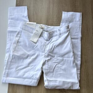 NWT H&M Women's Super Stretch Ankle Straight Leg Pant Size 4 White New
